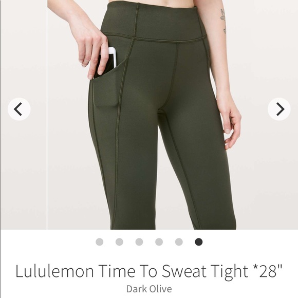 Lululemon Time to Sweat Leggings 28” in Dark Olive - Picture 5 of 9